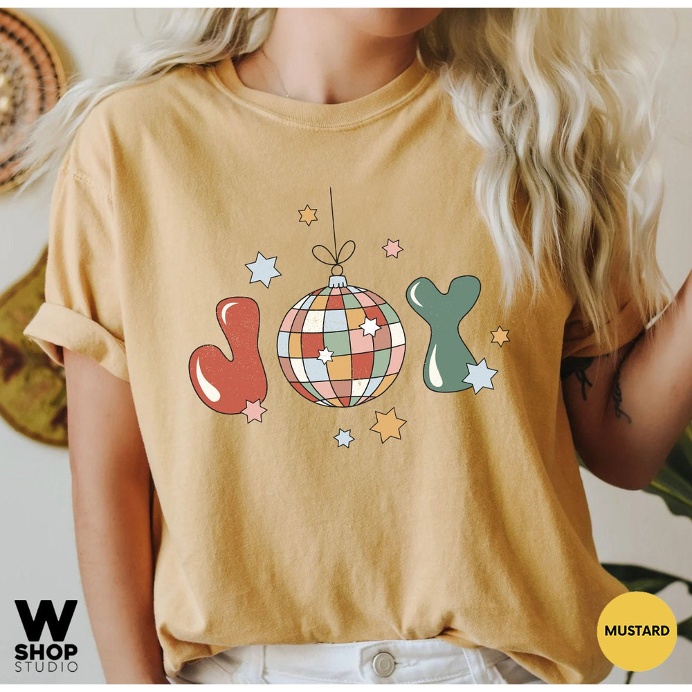Christmas Joy T shirt, Retro Cute Christmas T-shirt, Vintage Christmas Shirt, Merry Christmas Tee, Xmas shirt - 5.jpg