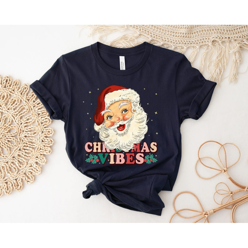 Christmas Santa Shirt, Retro Santa Shirt, Gift For Christmas, Retro Christmas Shirt, Christmas Shirt For Women, Gift For Women, Santa Shirt - 1.jpg