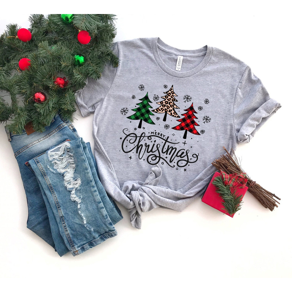 Christmas Women Shirt, Leopard Print Christmas Shirt, Merry Christmas Shirt, Cute Christmas Shirt, Women Holiday Shirt, Christmas Tees - 4.jpg