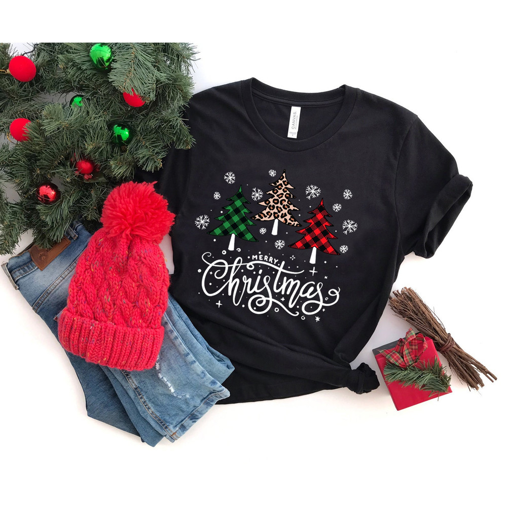 Christmas Women Shirt, Leopard Print Christmas Shirt, Merry Christmas Shirt, Cute Christmas Shirt, Women Holiday Shirt, Christmas Tees - 5.jpg