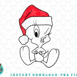 kids looney tunes christmas tweety outline png, sublimation, digital download