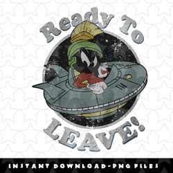 kids looney tunes marvin the martian ready to leave png, sublimation, digital download