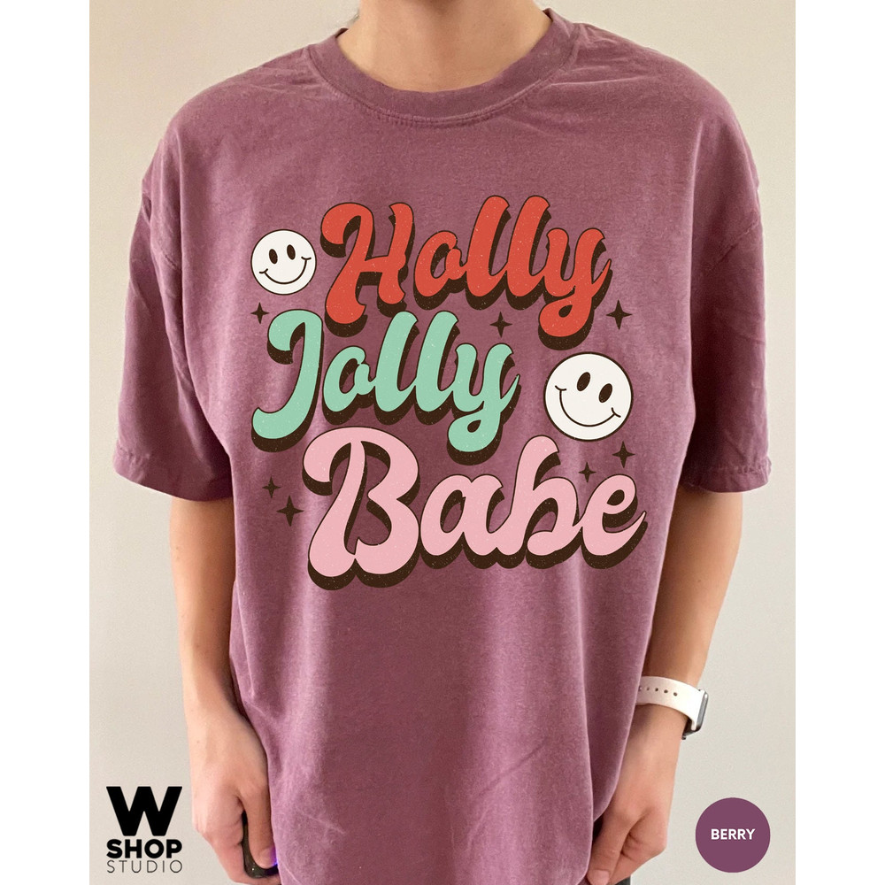 Comfort Colors Holly Jolly Funny Christmas t-shirt, funny chritmas t-shirt, Christmas t-shirt, holiday apparel, Retro Vintage Tee - 4.jpg