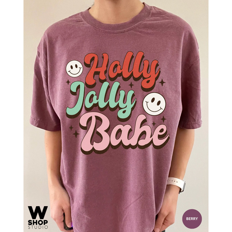 Comfort Colors Holly Jolly Funny Christmas t-shirt, funny chritmas t-shirt, Christmas t-shirt, holiday apparel, Retro Vintage Tee - 4.jpg