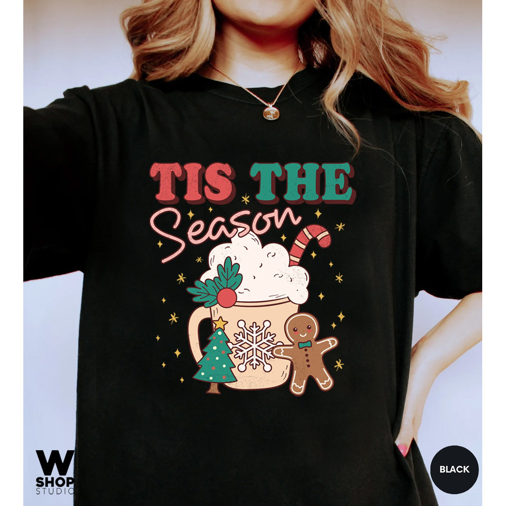 Comfort Colors Tis the season Christmas t-shirt, cute Coffee chritmas tee, Christmas tee, holiday apparel, Holiday apparel - 5.jpg