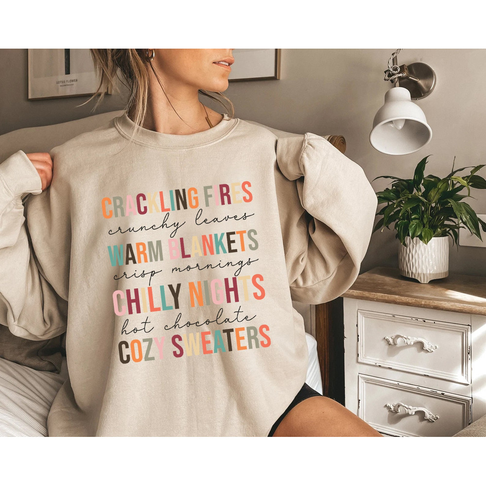 Crackling Fires, Crunchy Leaves, Cozy Sweaters Shirts, Fall Lover Sweatshirt, Fall Concept Shirt, Pumpkin Autumn Shirts, Fall T-Shirt - 2.jpg