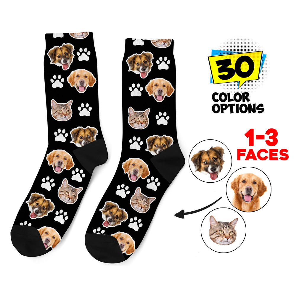 Custom Dog Socks, Personalized Pet Photo Socks Customized Cute Dog Cat Face, Dog Lover Picture Gift Funny Dog Socks Dog Mom Gift Pet Socks - 1.jpg