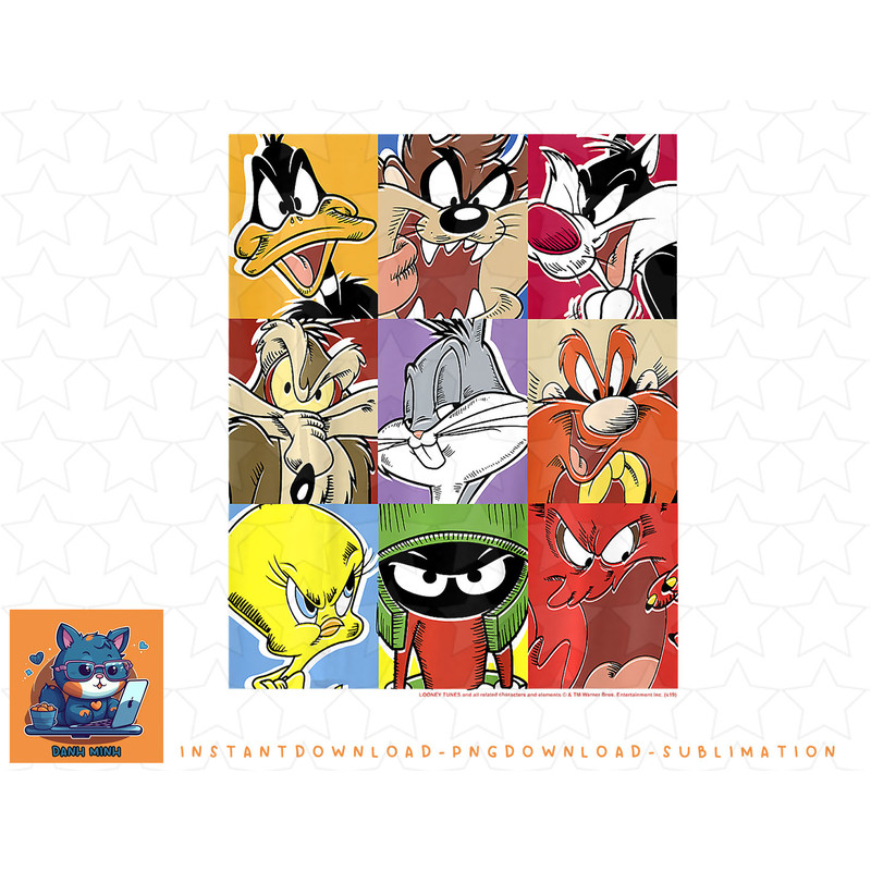Kids Looney Tunes Group Shot Comic Box Up png, sublimation, digital download.jpg