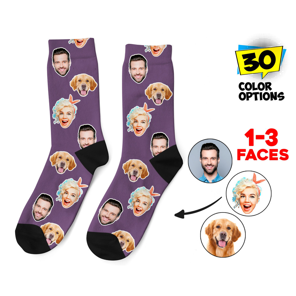Custom Face Socks, Personalized Photo Socks, Picture Dog Socks, Pet Face on Socks, Customized Funny Photo Gift For Her, Him or Best Friends - 1.jpg