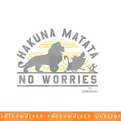 disney lion king best friends hakuna matata silhouette png, sublimation, digital download