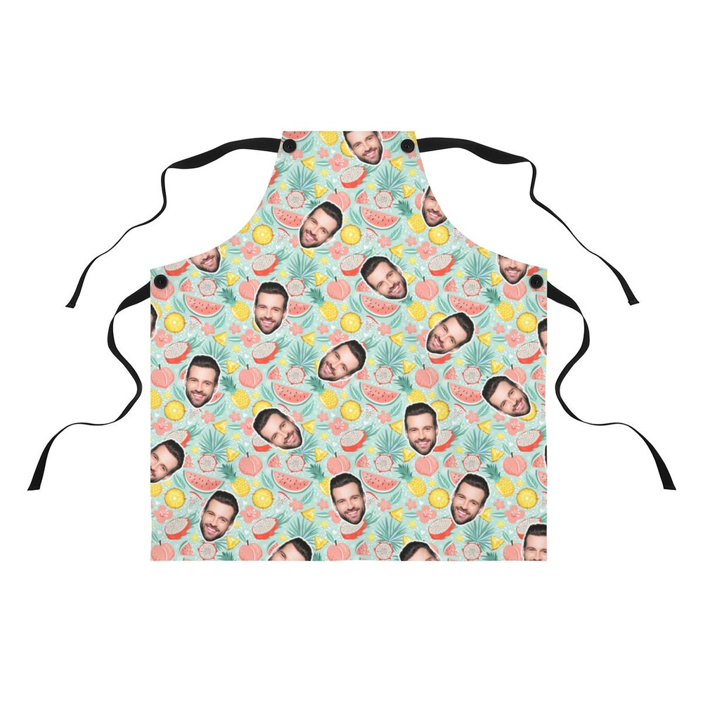 Custom Fruits Apron, Kitchen Photo Apron, Personalized Apron, Funny Crazy Face Kitchen Apron, Fruit Kitchen Apron, Custom Picture Chef Gift - 3.jpg