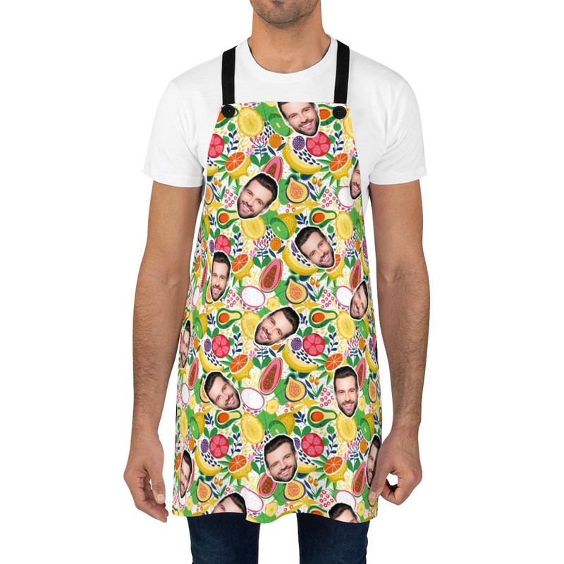 Custom Fruits Apron, Kitchen Photo Apron, Personalized Apron, Funny Crazy Face Kitchen Apron, Fruit Kitchen Apron, Custom Picture Chef Gift - 2.jpg