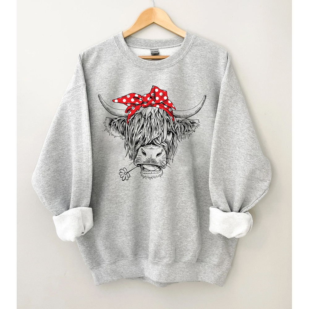 Cute Cow Shirt or Sweatshirt, Heifer Sweatshirt, Highland Cow Shirt, Cow Gifts For Her, Farm T-shirt, Ranch Tee, Farmer, Cowgirl - 1.jpg