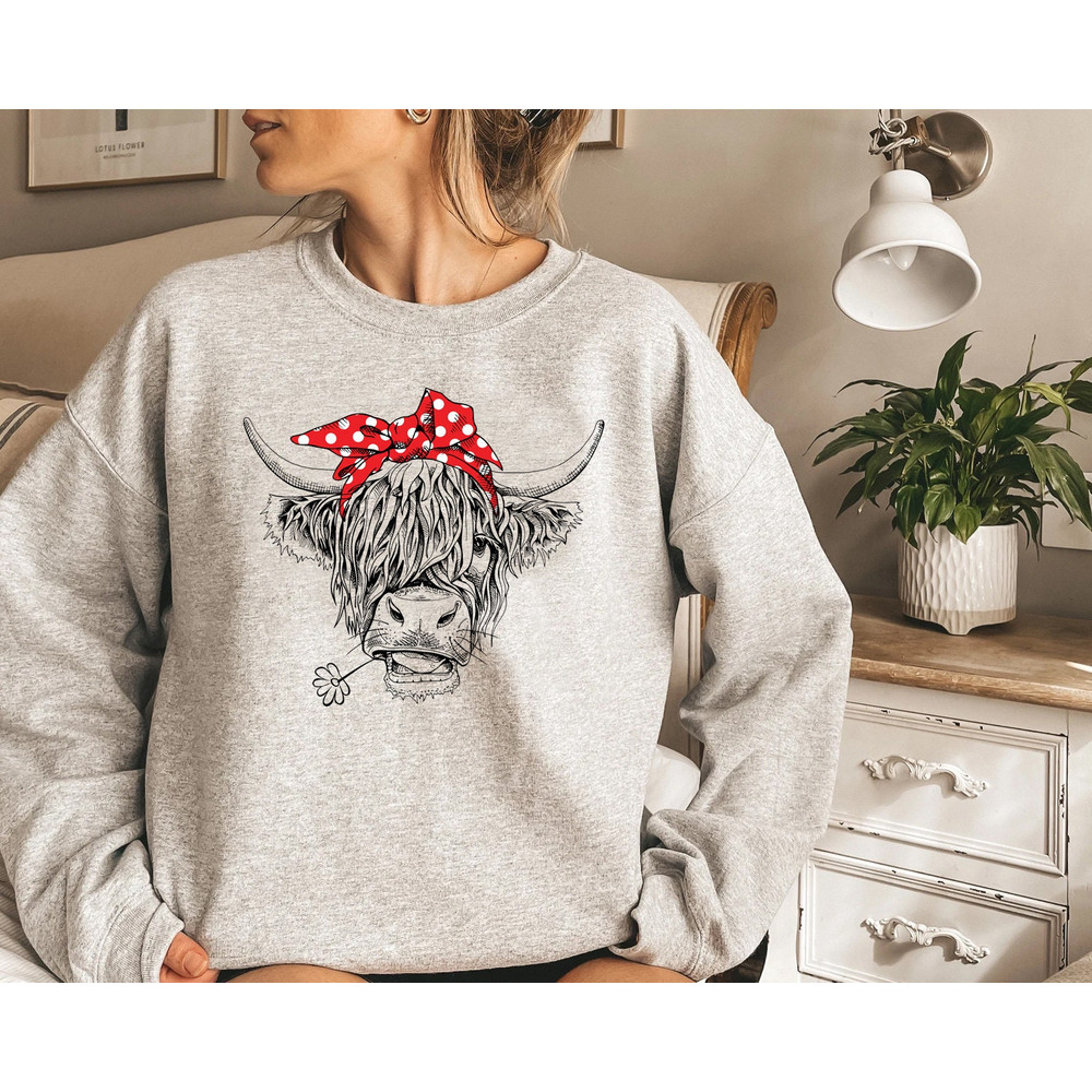 Cute Cow Shirt or Sweatshirt, Heifer Sweatshirt, Highland Cow Shirt, Cow Gifts For Her, Farm T-shirt, Ranch Tee, Farmer, Cowgirl - 2.jpg