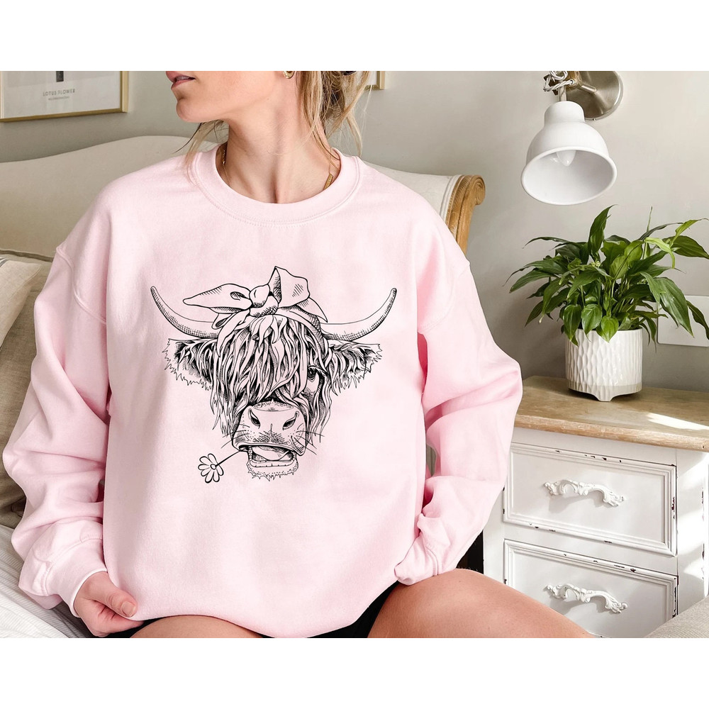 Cute Cow Shirt or Sweatshirt, Heifer Sweatshirt, Highland Cow Shirt, Cow Gifts For Her, Farm T-shirt, Ranch Tee, Farmer, Cowgirl - 4.jpg