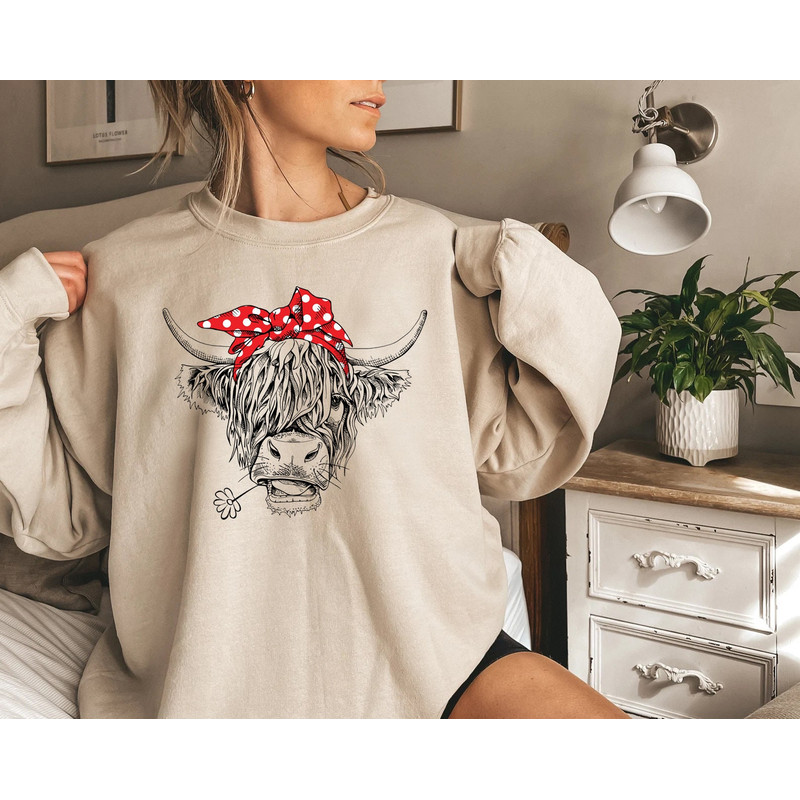 Cute Cow Shirt or Sweatshirt, Heifer Sweatshirt, Highland Cow Shirt, Cow Gifts For Her, Farm T-shirt, Ranch Tee, Farmer, Cowgirl - 4.jpg