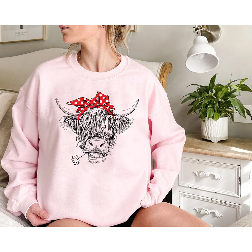Cute Cow Shirt or Sweatshirt, Heifer Sweatshirt, Highland Cow Shirt, Cow Gifts For Her, Farm T-shirt, Ranch Tee, Farmer, Cowgirl - 5.jpg