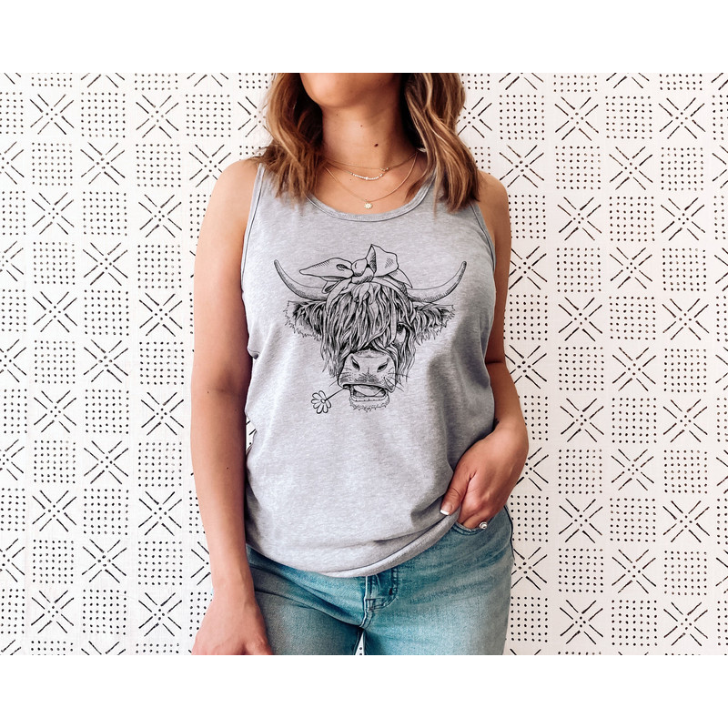 Cute Cow Shirt or Tank Top, Cow Shirt For Mom, Highland Cow Shirt, Cow Gifts For Her, Heifer Shirt, Farm T-shirt, Ranch Tee, Farmer, Cowgirl - 2.jpg