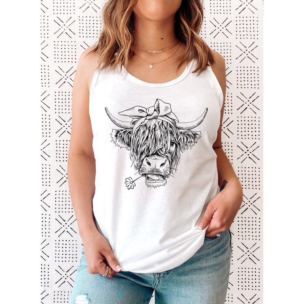 Cute Cow Shirt or Tank Top, Cow Shirt For Mom, Highland Cow Shirt, Cow Gifts For Her, Heifer Shirt, Farm T-shirt, Ranch Tee, Farmer, Cowgirl - 3.jpg