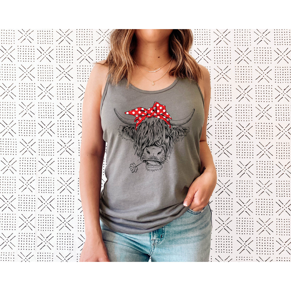 Cute Cow Shirt or Tank Top, Cow Shirt For Mom, Highland Cow Shirt, Cow Gifts For Her, Heifer Shirt, Farm T-shirt, Ranch Tee, Farmer, Cowgirl - 4.jpg