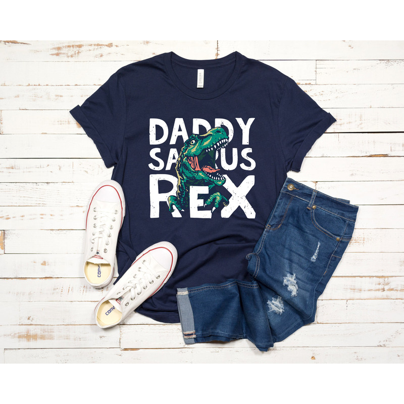 Daddysaurus Shirt, Daddy Saurus Tee Shirt, Dad Birthday Gift, Dinosaur Dad Shirt, Dinosaur Shirt Men, Gift for Dad, Family T-Shirts - 4.jpg