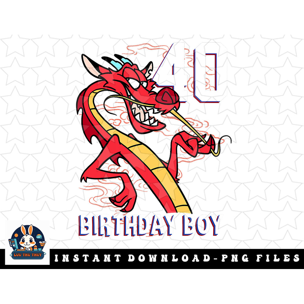 Disney Mulan 40th Birthday Boy Mushu Portrait png, sublimation, digital download.jpg