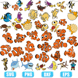 nemo svg,finding nemo svg,silhouette cut file,svg file,cricut
