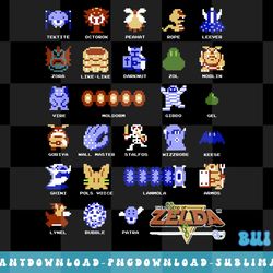 legend of zelda character pixel art portrait grid png, sublimate, digital download