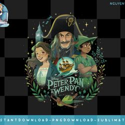 disney peter pan & wendy illustrated characters disney png, digital prints