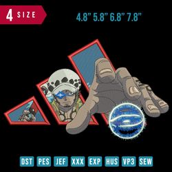 adidas trafalgal ball / anime embroidery design/ anime design/ embroidery pattern/ design pes dst vp3 format