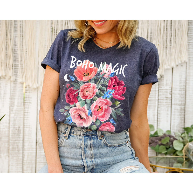 Floral T-Shirt - Botanical Shirt, Flower T-Shirt, Vintage Botanical Print, Wildflowers Graphic Shirt, Nature Lover, Gardening - 1.jpg