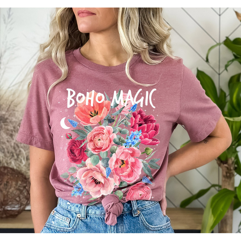 Floral T-Shirt - Botanical Shirt, Flower T-Shirt, Vintage Botanical Print, Wildflowers Graphic Shirt, Nature Lover, Gardening - 3.jpg