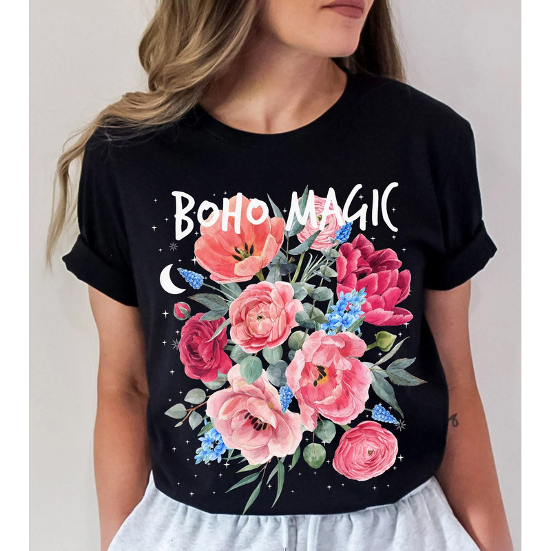 Floral T-Shirt - Botanical Shirt, Flower T-Shirt, Vintage Botanical Print, Wildflowers Graphic Shirt, Nature Lover, Gardening - 6.jpg