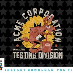 kids looney tunes acme testing division wile e coyote retro youth png, sublimation, digital download