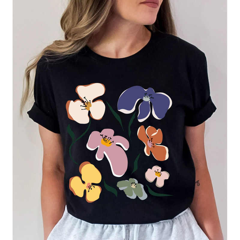 Flower Shirt, Gift For Her, Flower Shirt Aesthetic, Floral Graphic Tee, Floral Shirt, Flower T-shirt, Wild Flower Shirt, Wildflower T-shirt - 8.jpg