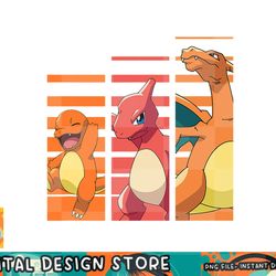 pokemon - charmander evolutions png, digital prints, sublimation