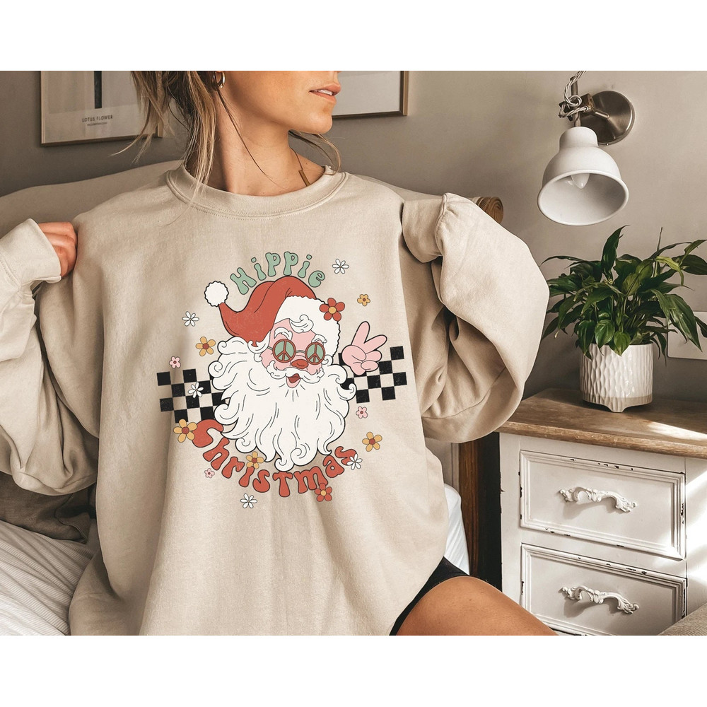 Funny Santa Sweatshirt, cute Christmas shirt for women, Christmas crewneck, graphic christmas tee, Santa shirt for women, xmas sweater - 2.jpg