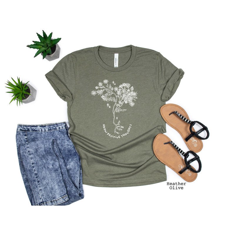 Grow Positive Thoughts Shirt Positive Thought Tee Mental Health Shirt Kindness Shirt Plant Shirt Positive Shirt - 5.jpg