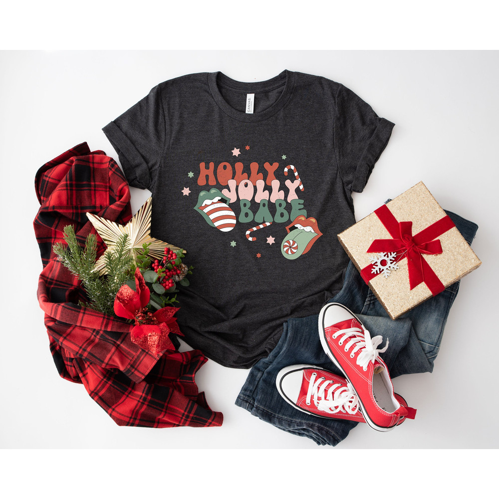 Holly Jolly Babe Christmas Shirt, Christmas Shirt, It is the Most Wonderful Time Of The Year, Matching Family Shirt, Family Matching Tee - 1.jpg