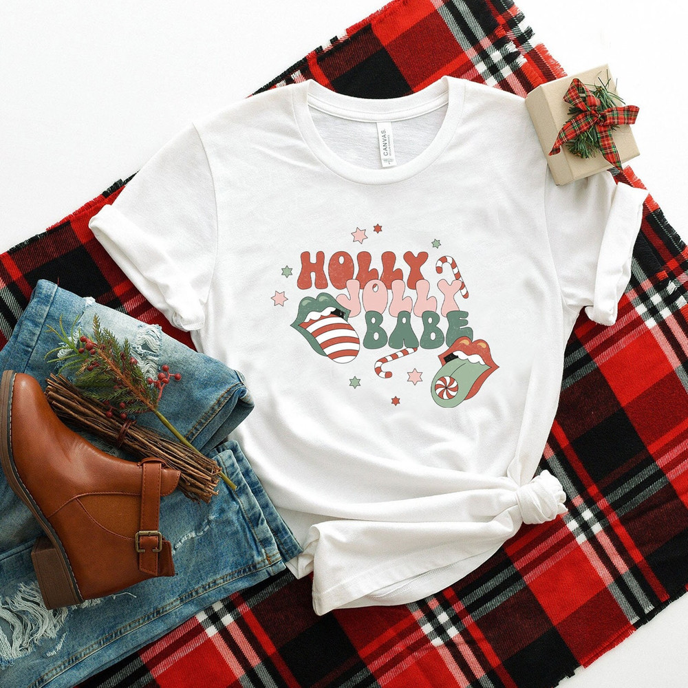Holly Jolly Babe Christmas Shirt, Christmas Shirt, It is the Most Wonderful Time Of The Year, Matching Family Shirt, Family Matching Tee - 2.jpg