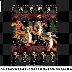 disney christmas winnie the pooh tigger ugly sweater png, sublimation, digital download