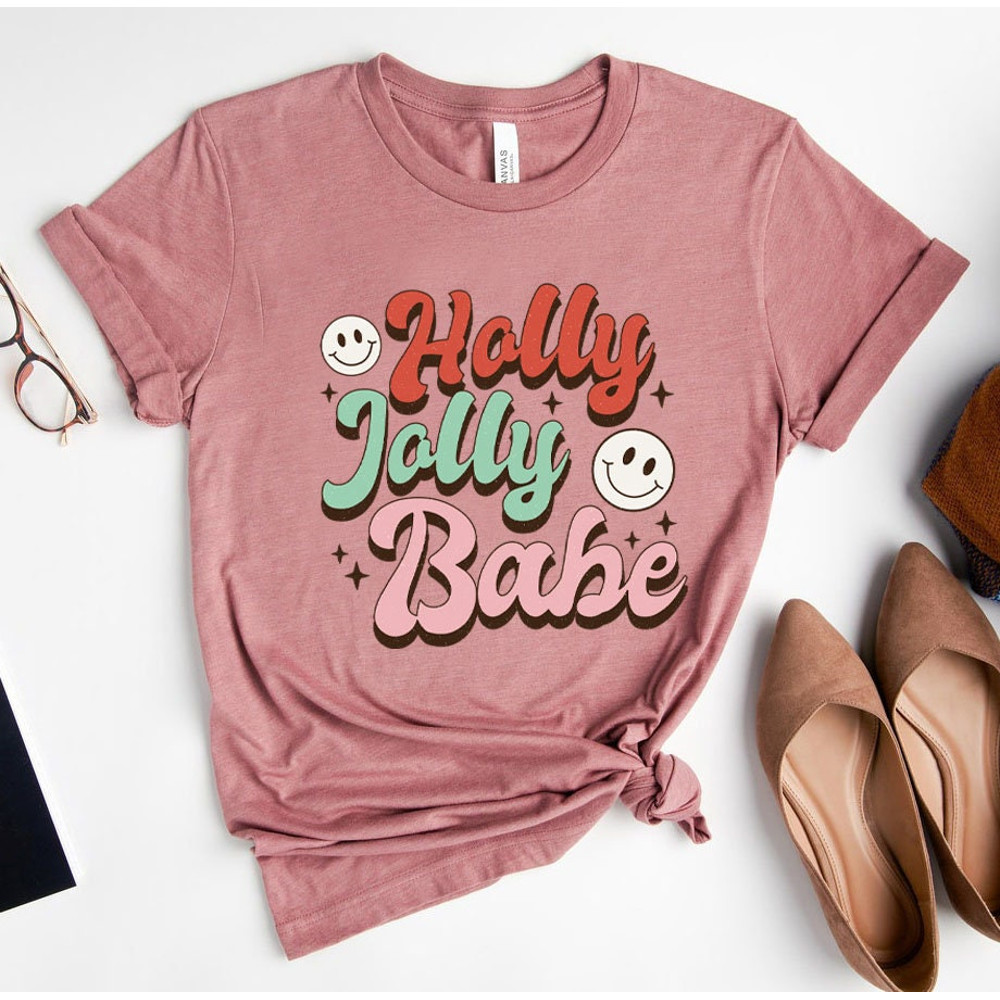 Holly Jolly Funny Christmas T shirt, funny chritmas t-shirt, Christmas t-shirt, holiday apparel, Retro Vintage Tee, Womens Graphic Shirt - 3.jpg