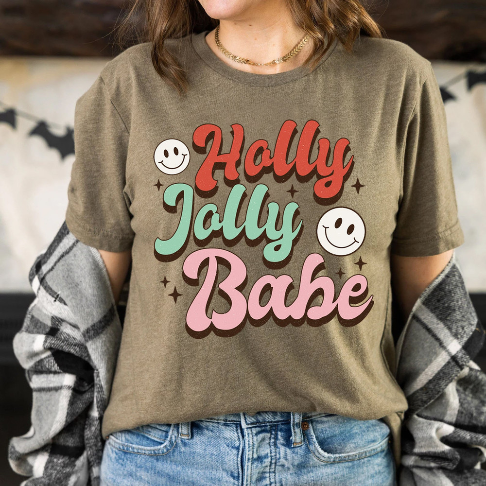 Holly Jolly Funny Christmas T shirt, funny chritmas t-shirt, Christmas t-shirt, holiday apparel, Retro Vintage Tee, Womens Graphic Shirt - 5.jpg