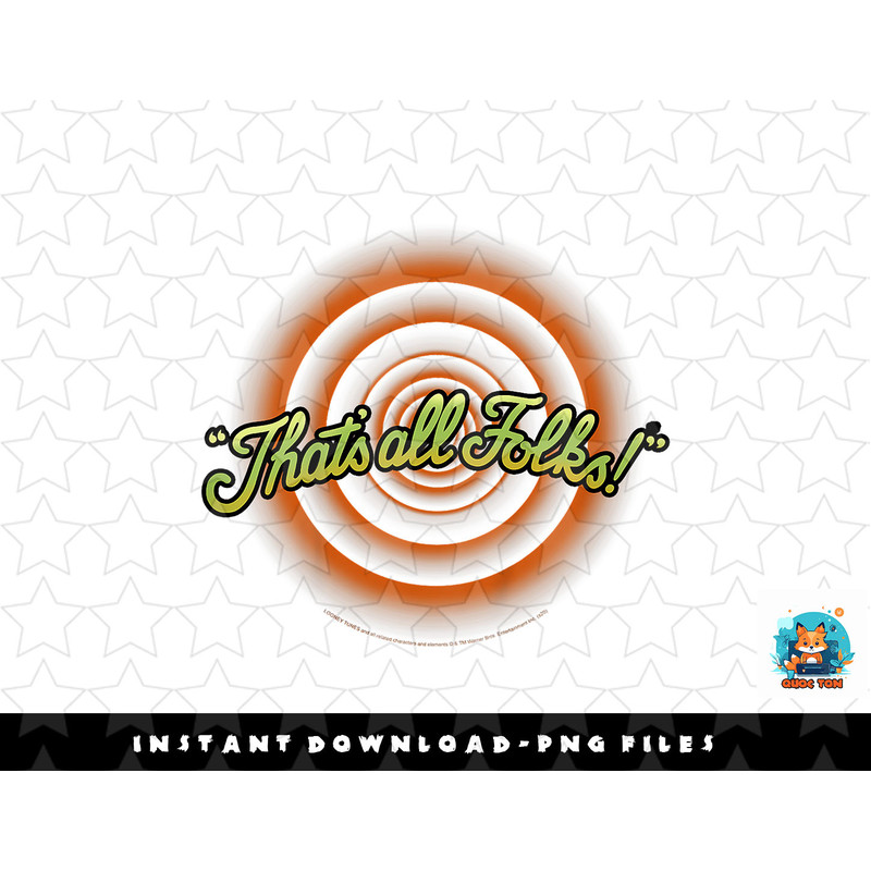 Kids Looney Tunes Thats All Folks Classic png, sublimation, digital download.jpg
