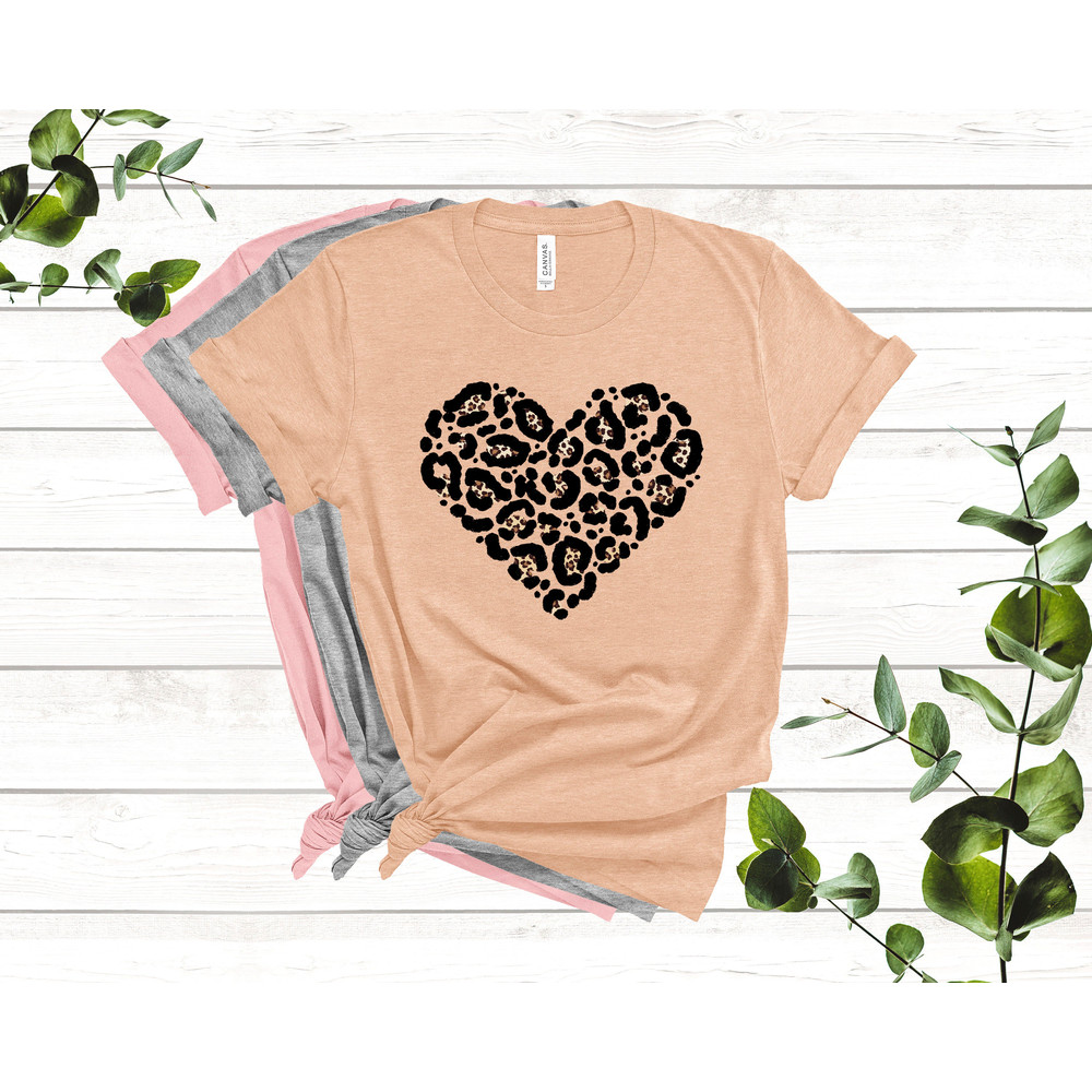 Leopard Print Shirt , Animal Cheetah Print Tee , Cute Fall Shirts , Women's Fall Tees ,Soft TShirt , Women's Graphic Tee, Mom Gift, Leopard - 4.jpg