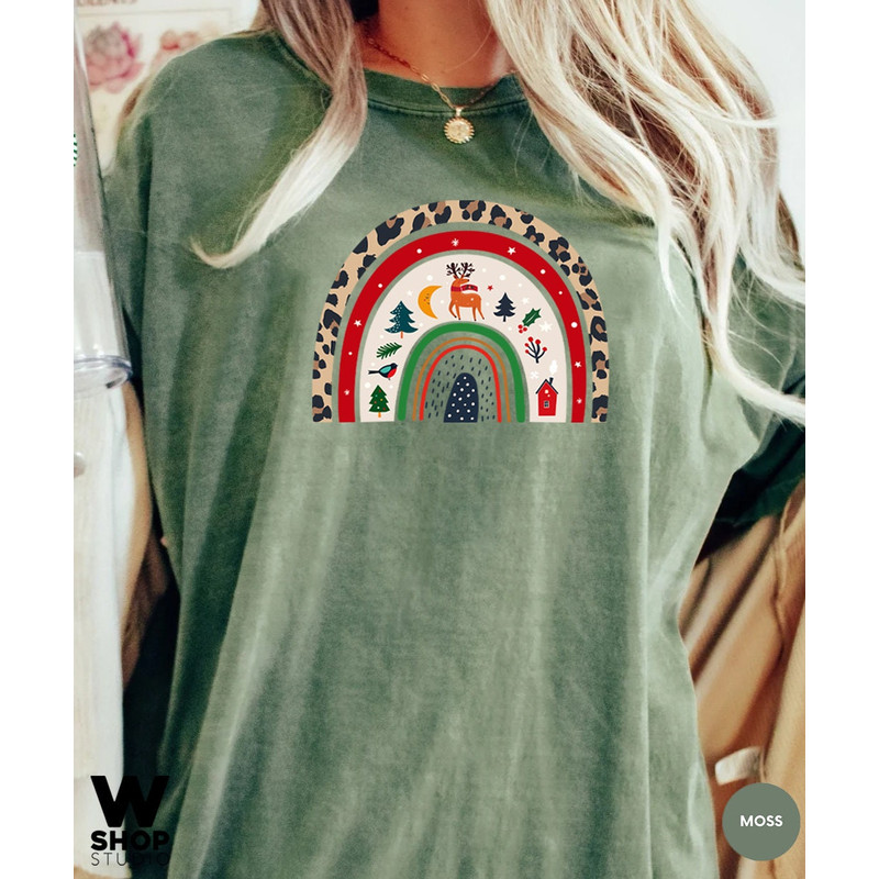 Leopard Shirt, Merry Christmas Rainbow Shirt, Rainbow Shirt, Christmas Family Shirt, Christmas Shirt, Merry Christmas Shirt, Christmas Gift - 3.jpg