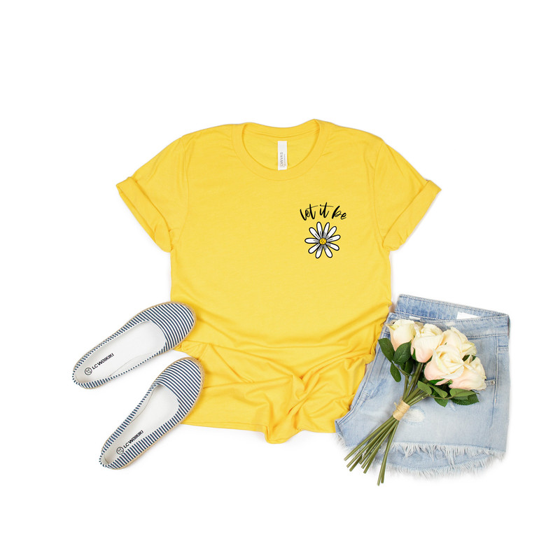 Let It Be Daisy Tee Unisex T-Shirt Hippie Shirt Flower Shirt for Women Teacher Tee Mom Tee Daisy Gift Vintage Daisy Tee - 5.jpg