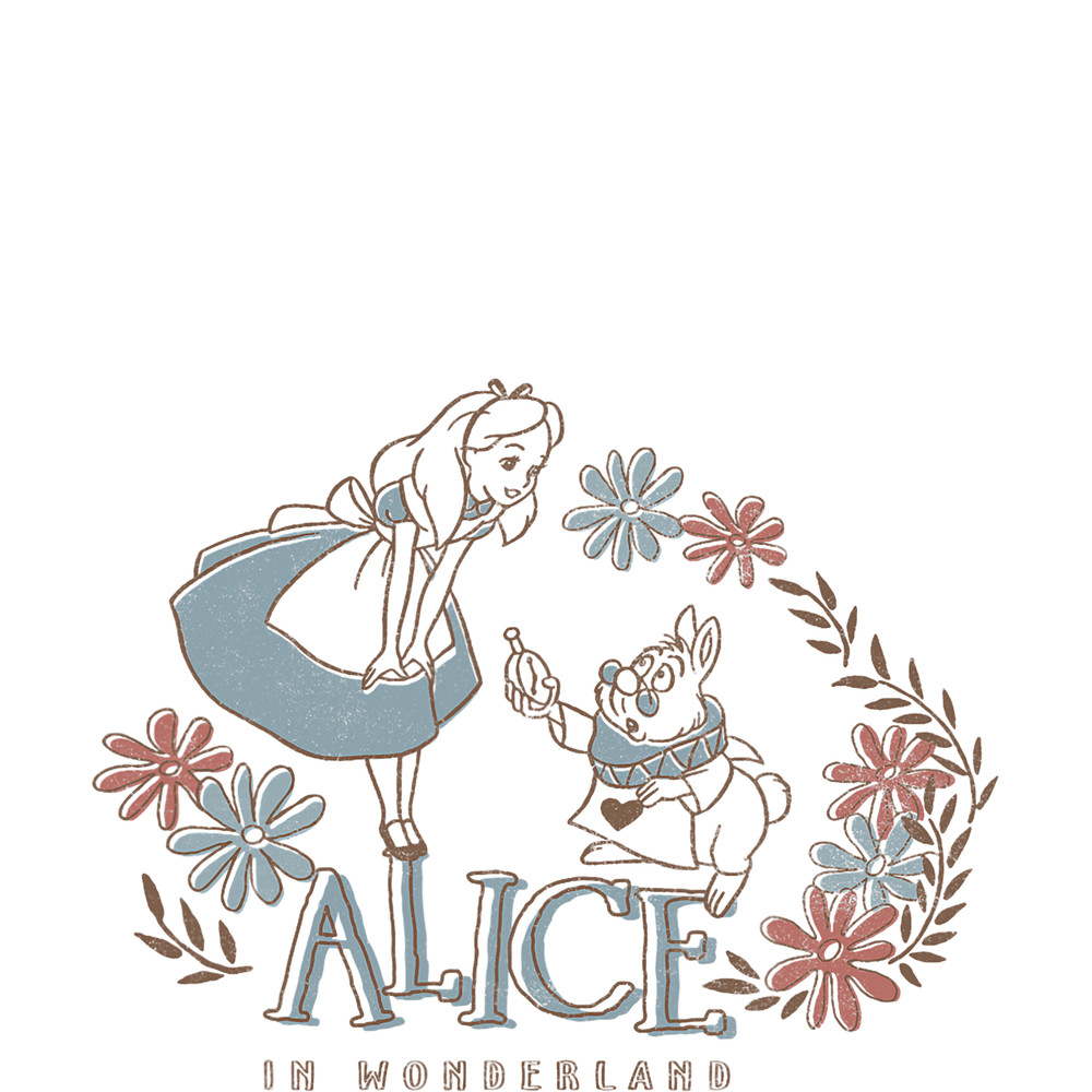 Disney Alice In Wonderland Alice And White Rabbit Floral png, sublimation, digital download.pngDisney Alice In Wonderland Alice And White Rabbit Floral png, s
