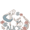 Disney Alice In Wonderland Alice And White Rabbit Floral png, sublimation, digital download.pngDisney Alice In Wonderland Alice And White Rabbit Floral png, s