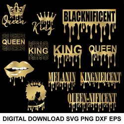 king svg,blacknificent svg,black queen svg,black king svg,melanin svg,afro svg